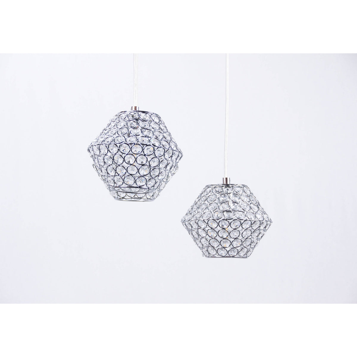 LAMP. COLGANTE CROMO 3L E14 40W