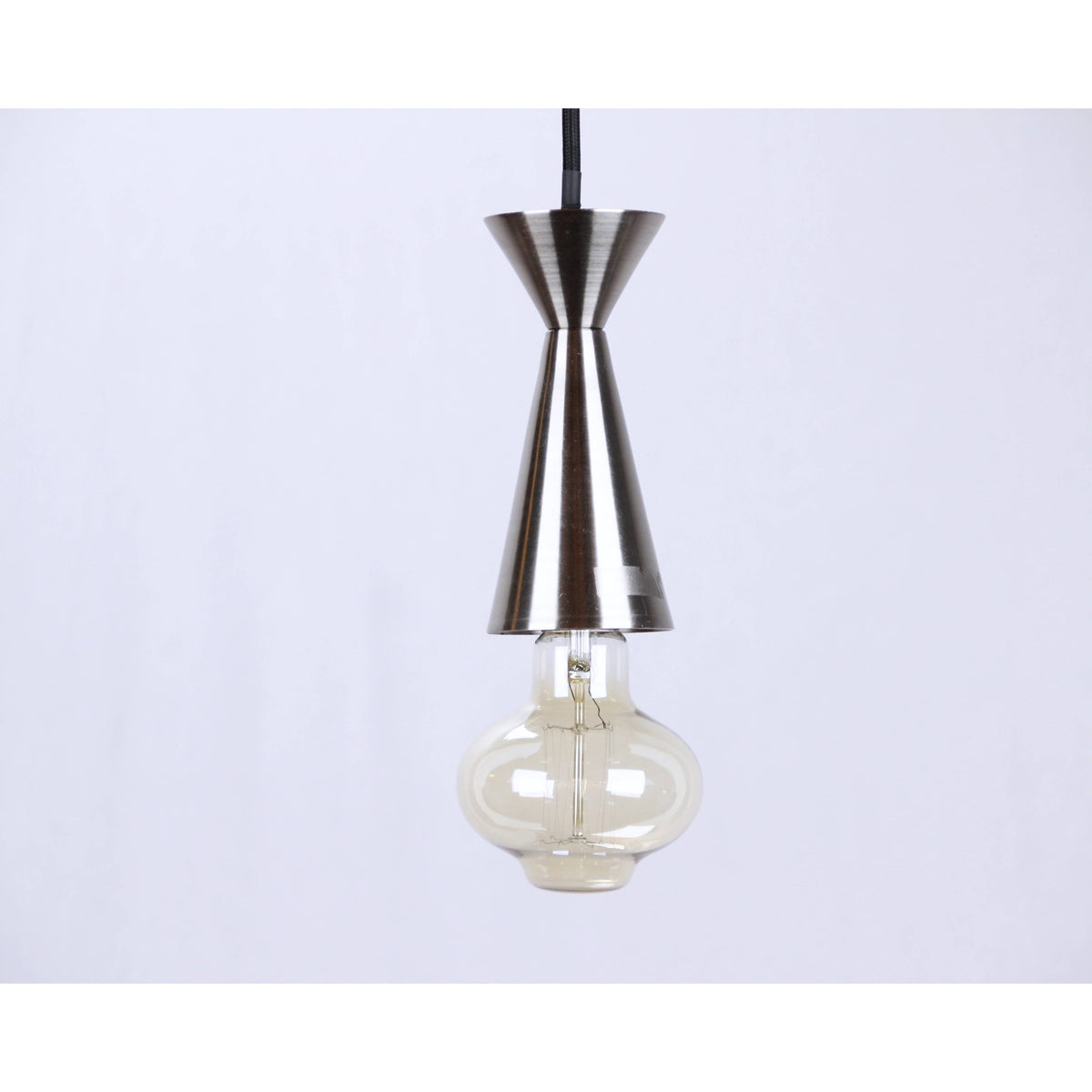 LAMP. COLGANTE NÍQUEL SATINADO 1L E27 60W