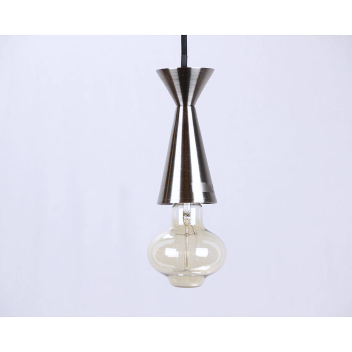 LAMP. COLGANTE NÍQUEL SATINADO 1L E27 60W