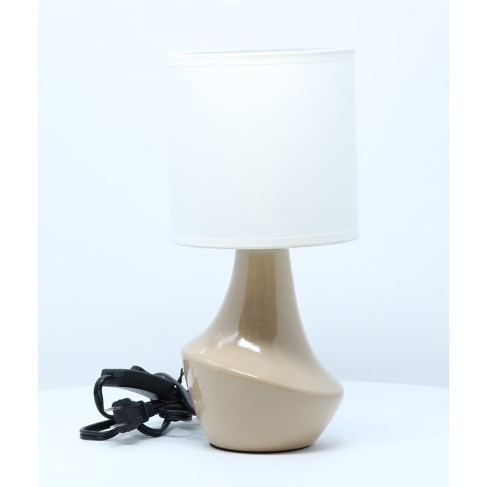 LAMP. MESA CREMA 1L E27 40W (2 PIEZAS)