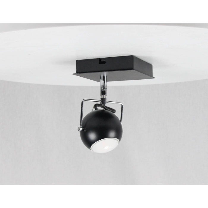 LAMP. LED TECHO REFLECTORA NEGRO 1L 6W 85-265V 3000K