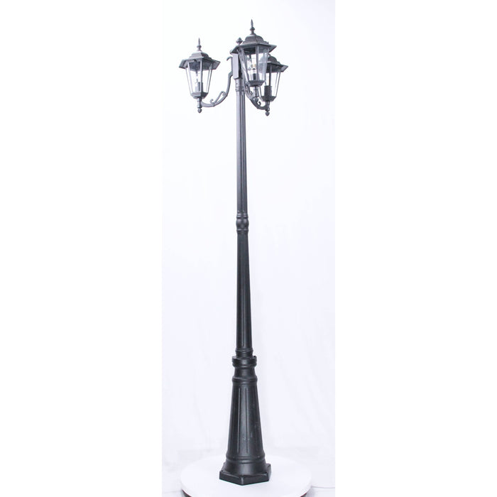 Lámpara Exterior  Poste Negro 3L E27 100W