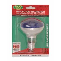 BOMBILLO INCANDESCENTE R80 E27 60W AZUL