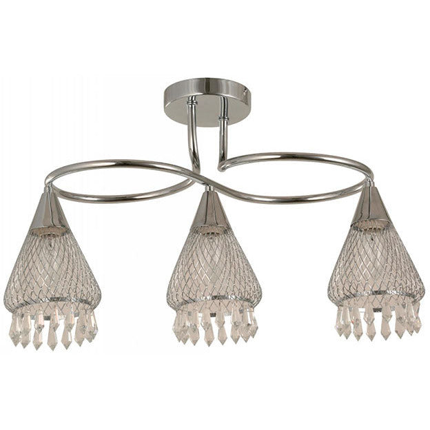 LAMP. TECHO CROMO 3L E14 40W