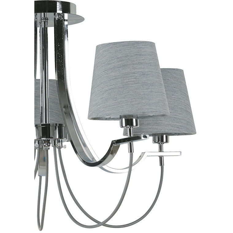 LAMP. TECHO CROMO 5L E14 40W