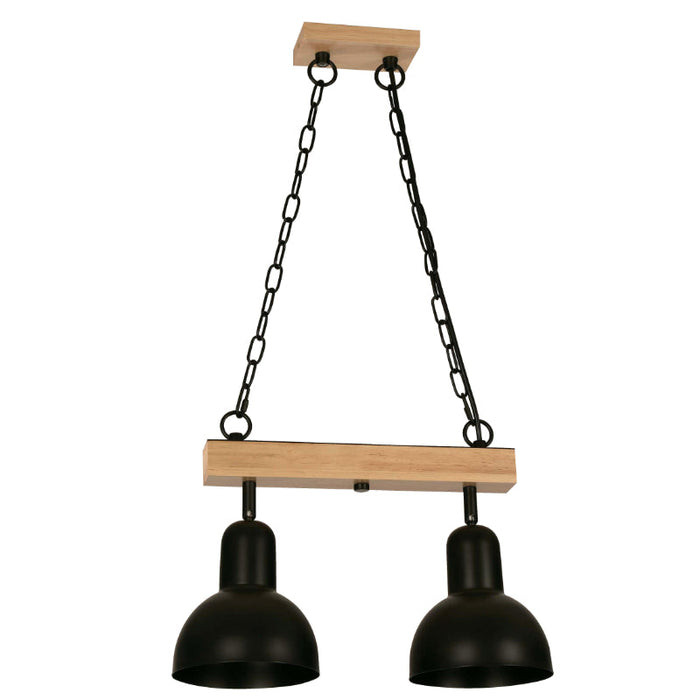 LAMP. COLGANTE NEGRO 2L E27 40W