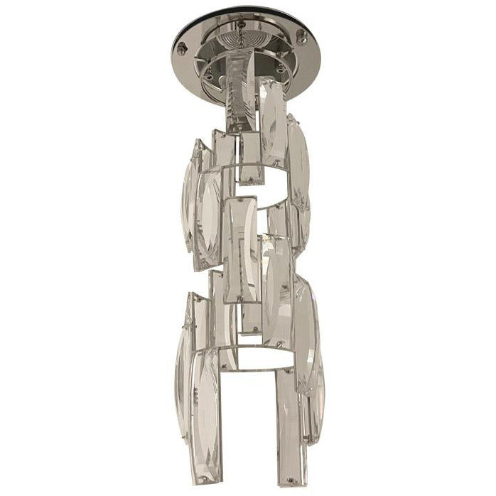 LAMP. TECHO CRISTAL TURNS CROMADO 1L GU10 35W