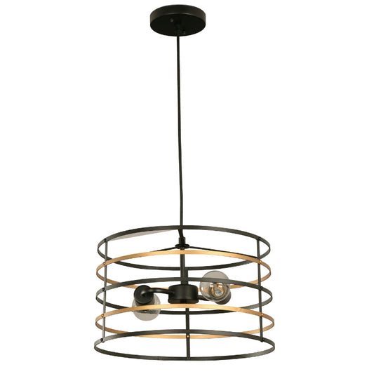 LAMP. COLGANTE NEGRO 2L E27 40W