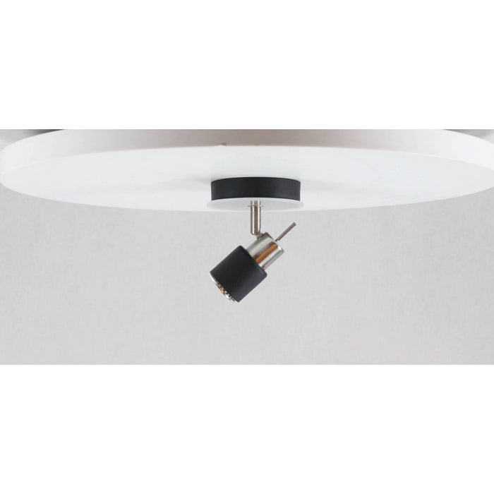 LAMP.TECHO NIQUEL SATINADO 1L GZ10 50W N/B
