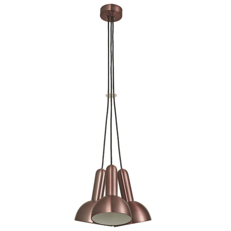 Lámpara Colgante Rosa Metalico 3L E27 60W