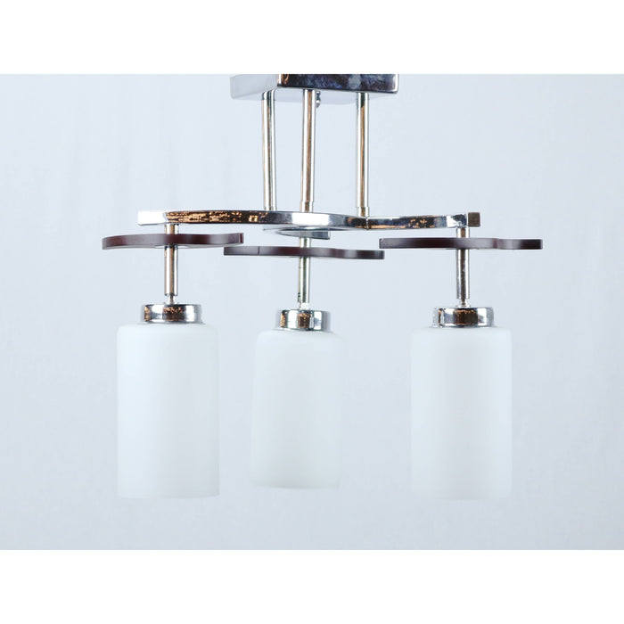 LAMP. TECHO CROMO 3L E27 60W