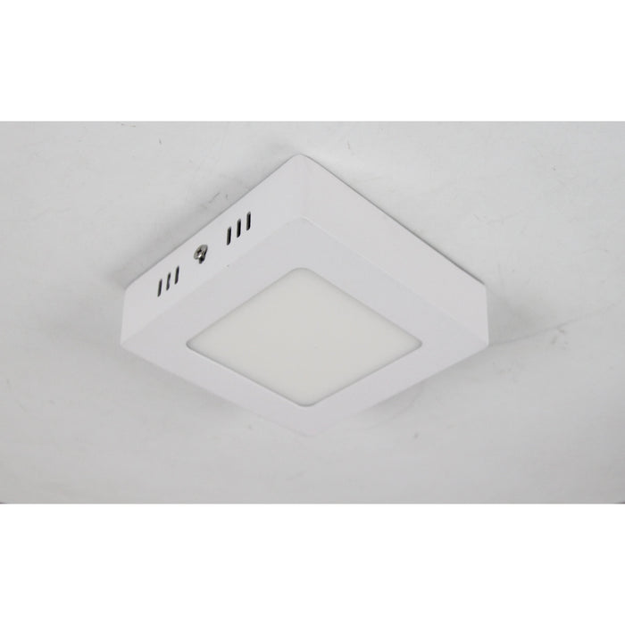 LAMP LED TECHO CUADRADA BLANCA 6W 6000K