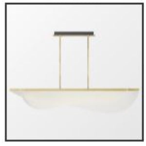 LAMP. LED SUSPENSION LINEAL NYRA 60 BRONCE PLATEADO 79W 120V 3000K