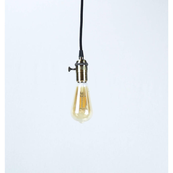 LAMP. COLGANTE BRONCE ANTIGUO 1L E27 60W