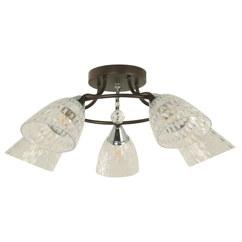 LAMP. TECHO BRONCE CROMADO 5L E27 10W