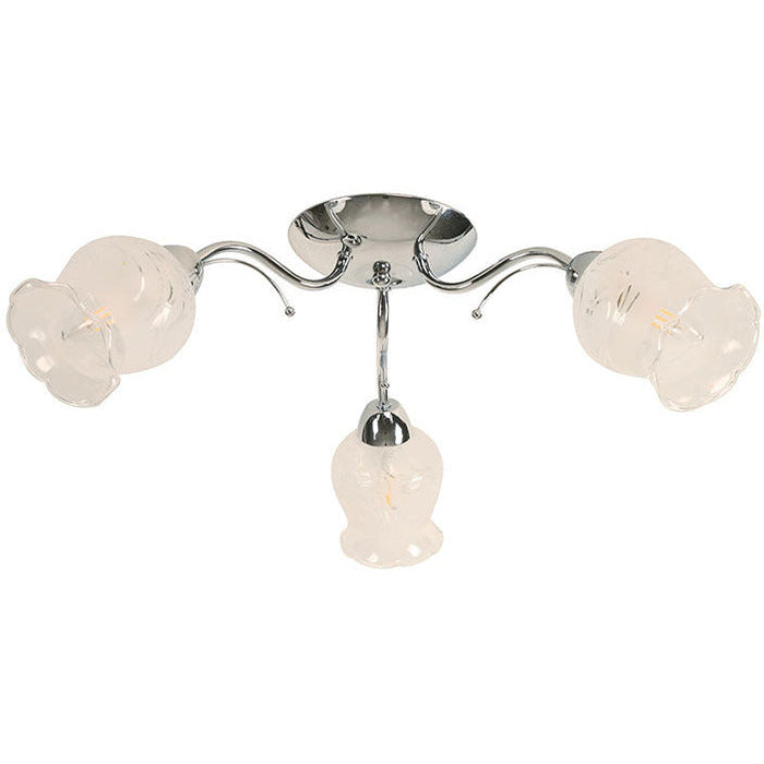LAMP. TECHO CROMO 3L E27 40W
