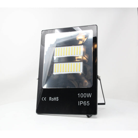 LAMP. LED EXT. REFLECTORA NEGRO 100W 110-240V 3000K (SLIM)