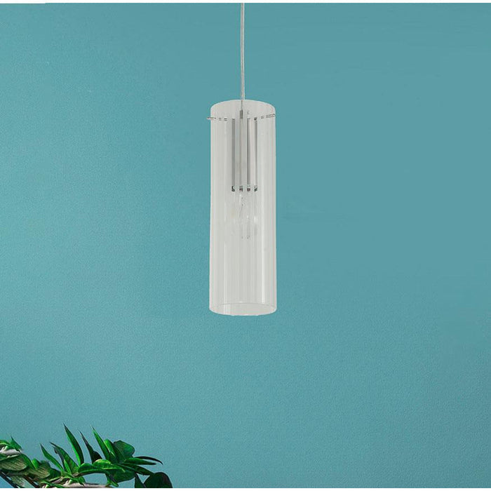 LAMP. COLGANTE NIQUEL SATINADO 1L E27 60W