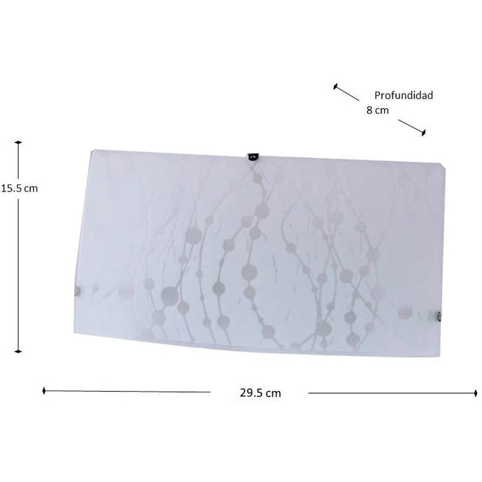 LAMP. PARED BLANCO Y NIQUEL SATINADO 1L E27 60W