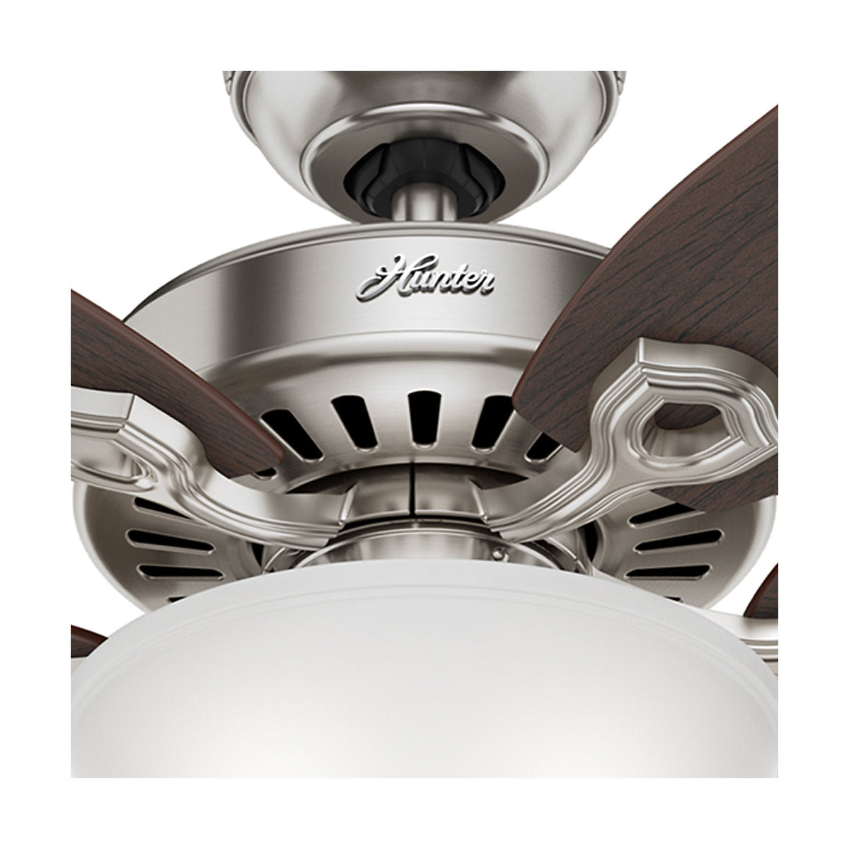 VENTILADOR DE TECHO BUILDER DELUXE NIQUEL 52" 2L E27 9W