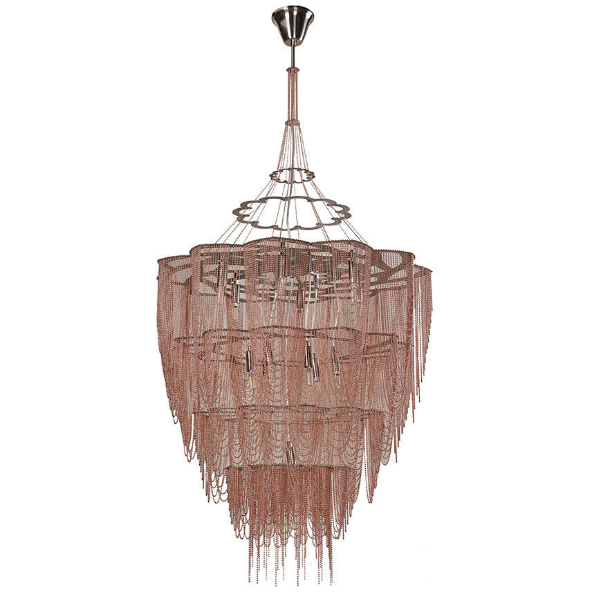 LAMP. COLGANTE BRONCE ANTIGUO 13L G9