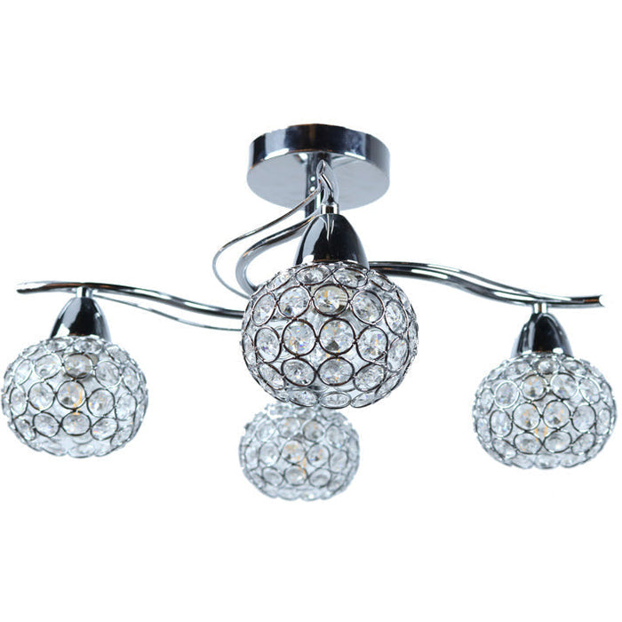 Lámpara Techo Cromo 4L E14 40W