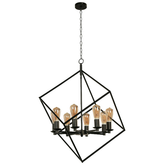 LAMP. COLGANTE NEGRO 8L E27 60W