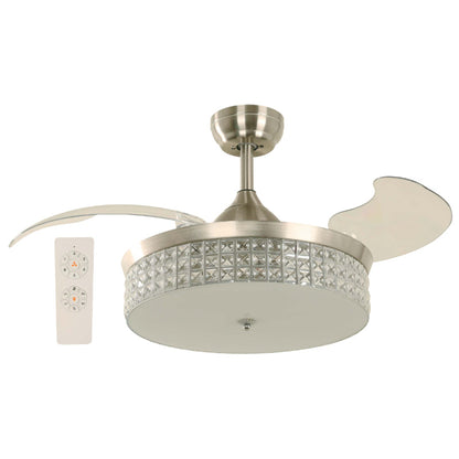 VENTILADOR LED DE TECHO 42" DC 36W 2700K/3500K/5000K ASPAS PLEGABLES