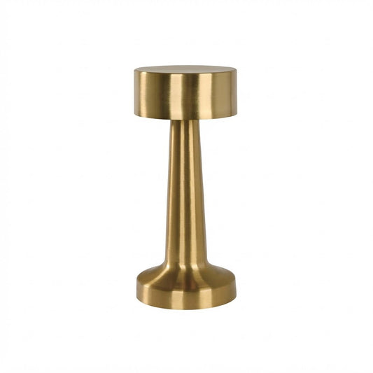 Lámpara LED de mesa dorado satinado de 3W, 5V, luz cálida 3000K con encendido táctil