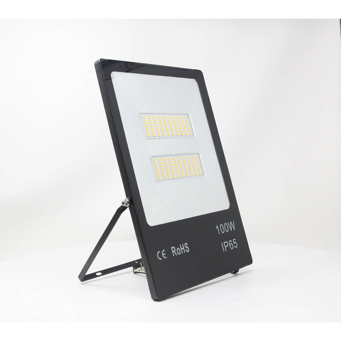 LAMP. LED EXT. REFLECTORA NEGRO 100W 110-240V 3000K (SLIM)