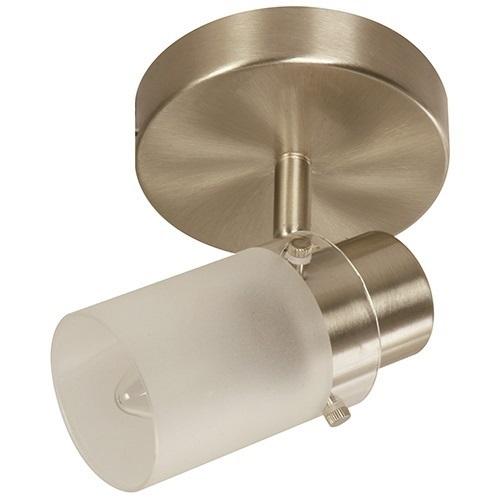 LAMP. TECHO NIQUEL SATINADO 1LUZ E27 60W N/B