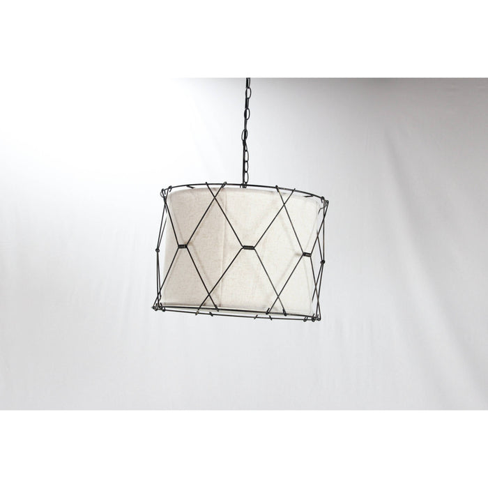 LAMP. COLGANTE NEGRO Y DORADO 1L E27 100W