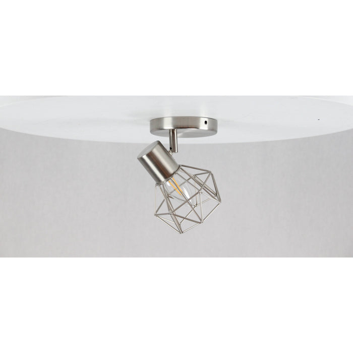 LAMP. TECHO NIQUEL SATINADO 1LUZ E27 60W N/B