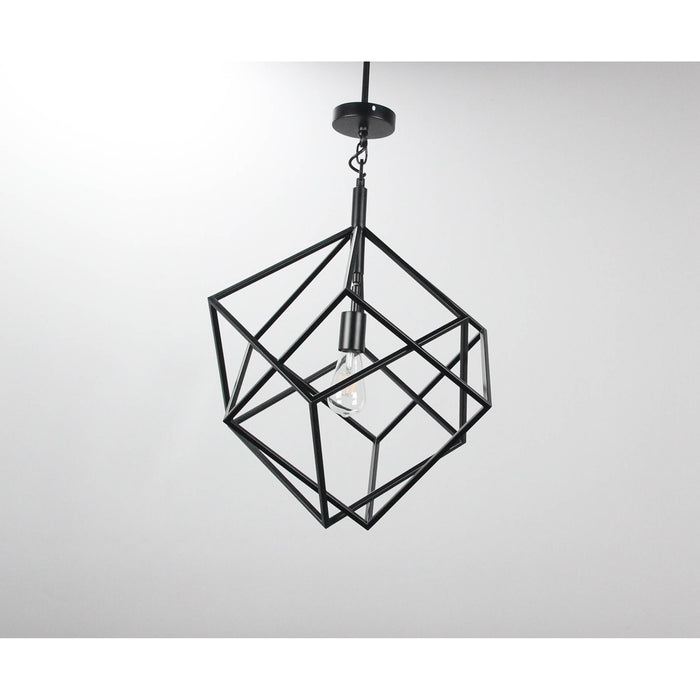 LAMP. COLGANTE NEGRO 1L E26 60W