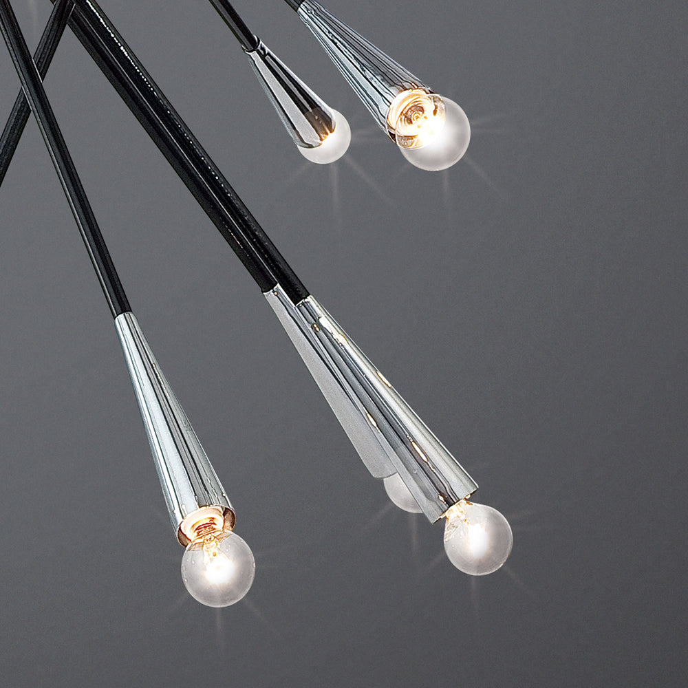 LAMP. COLGANTE ZAZU CROMO 28L E14 40W