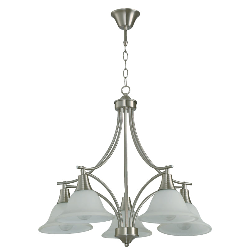 LAMP. TECHO NÍQUEL SATINADO 5L E27 60W