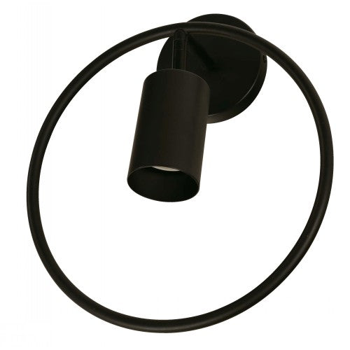 LAMP. PARED NEGRO 1L GU10 8W