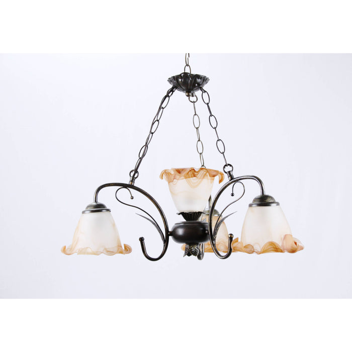 LAMP. TECHO BRONCE 4L E27 60W