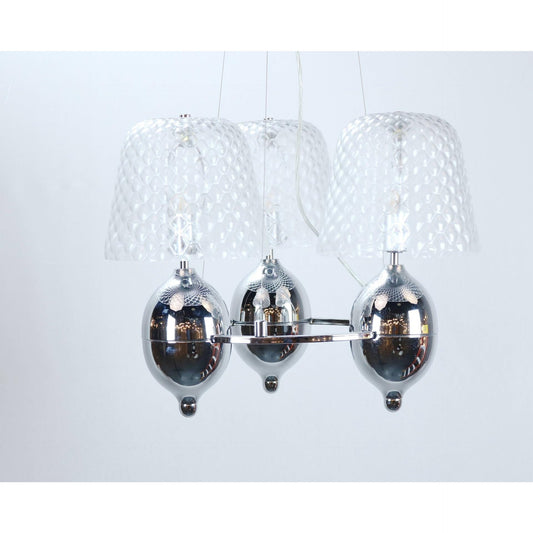 LAMP. TECHO CROMO 3L E27 60W