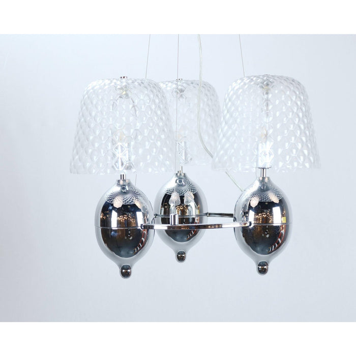 LAMP. TECHO CROMO 3L E27 60W