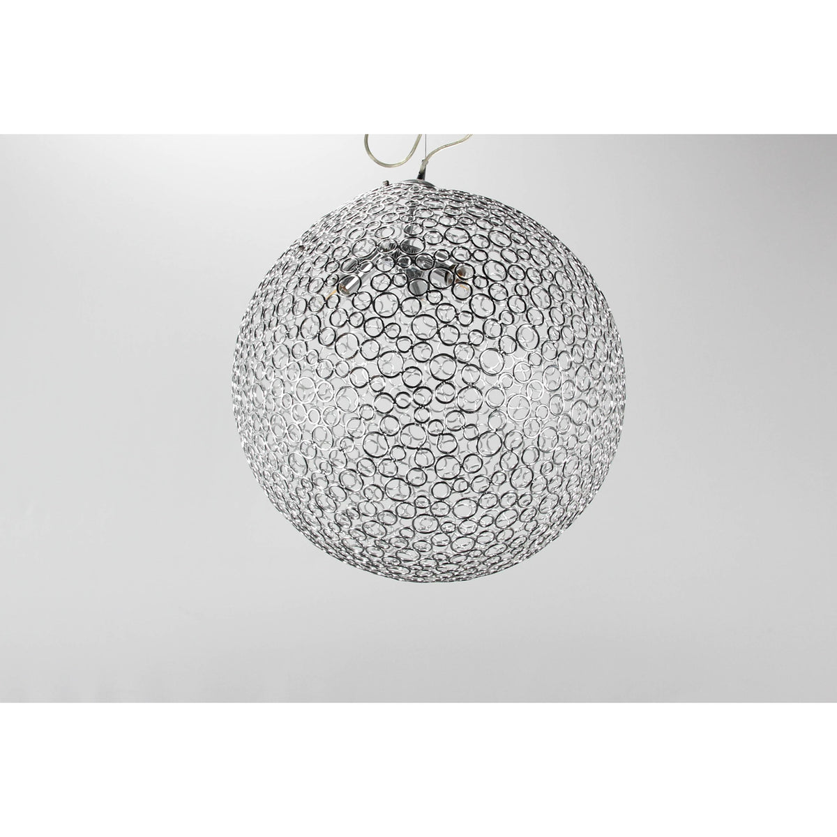 LAMP. COLGANTE PLATEADO 3L E27 60W