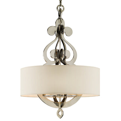 LAMP. COLGANTE CALLIGRAPHY PEQUEÑO NIQUEL PULIDO 8L E12 60W