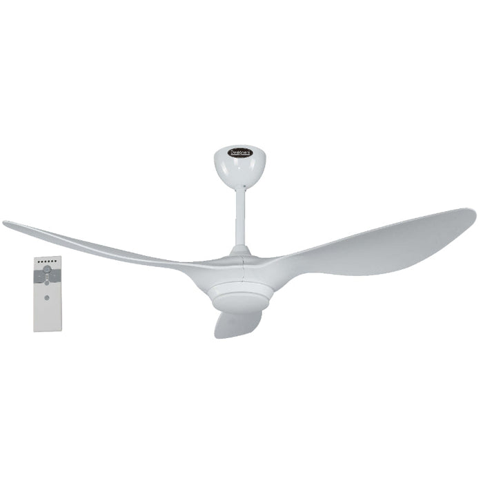 VENTILADOR LED DE TECHO 52" BLANCO 1L 12W 120V 3000K CON CONTROL REMOTO (DC MOTOR)