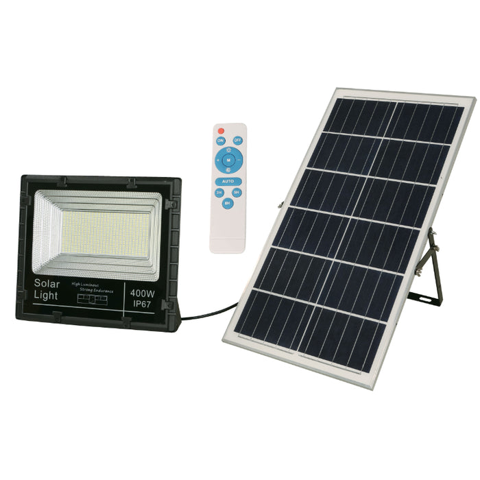 LAMP. LED EXT. REFLECTOR SOLAR NEGRO 3.2V 400W 6500K CONTRO REMOTO