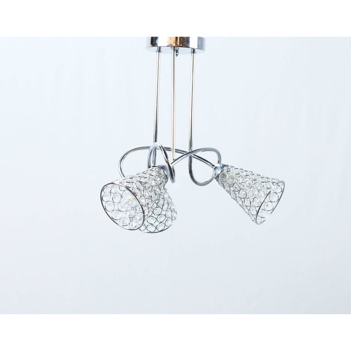 LAMP. TECHO CROMO 3L E14 40W