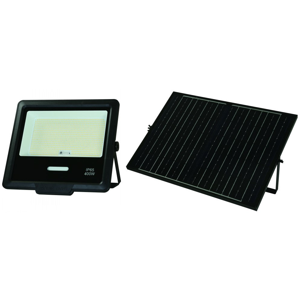 LAMP. LED REFLECTOR SOLAR NEGRO 400W 3.2V 4000K CONTROL REMOTO