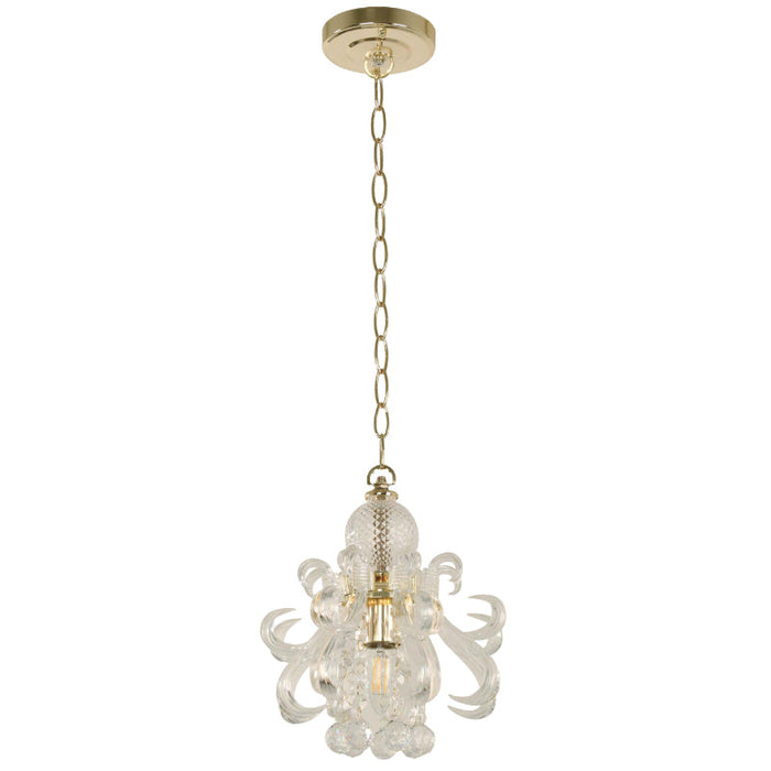 LAMP. COLGANTE BRONCE PULIDO 1L E27 60W