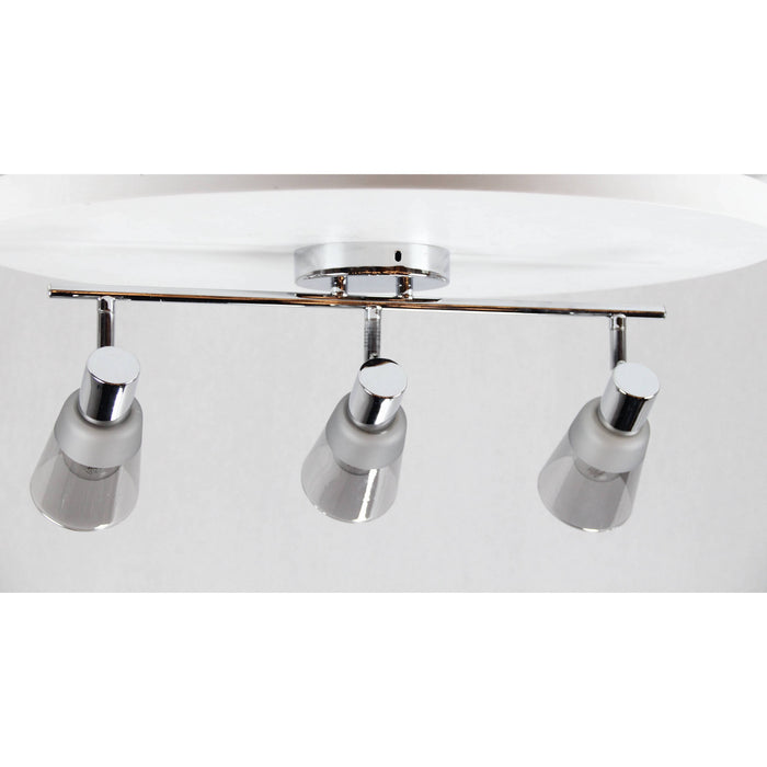 LAMP. TECHO REFLECTORA CROMO 3L E14 40W