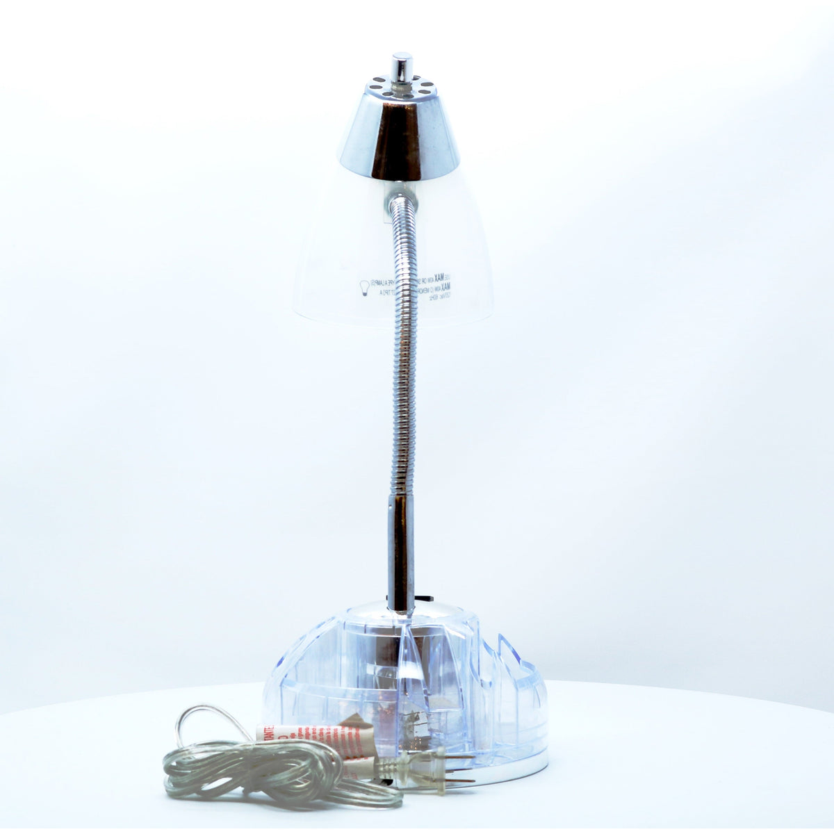 LAMP. ESCRITORIO TRANSPARENTE 1L E27 40W