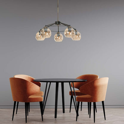 LAMP. TECHO BRONCE ANTIGUO 5L E27 40W